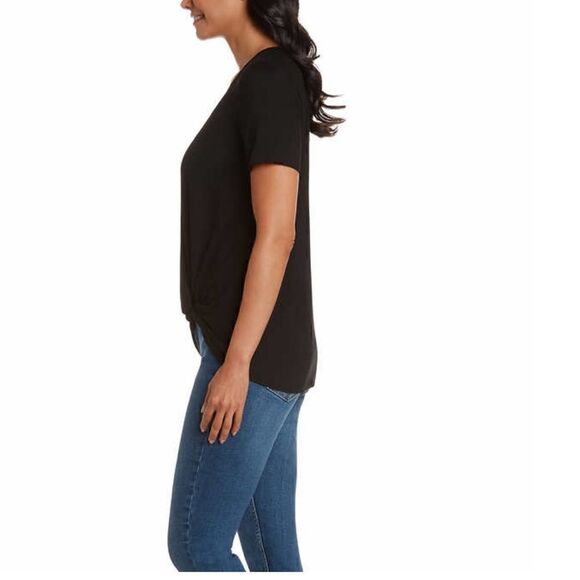 Matty M V-neck Twist Front Tee | - Picture 4 of 5